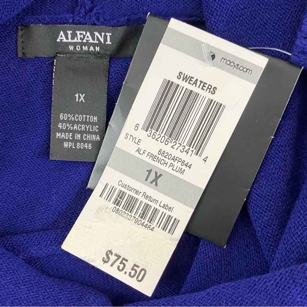 NWT Alfani Asymmetrical Hem Tunic Sweater - Picture 4 of 4